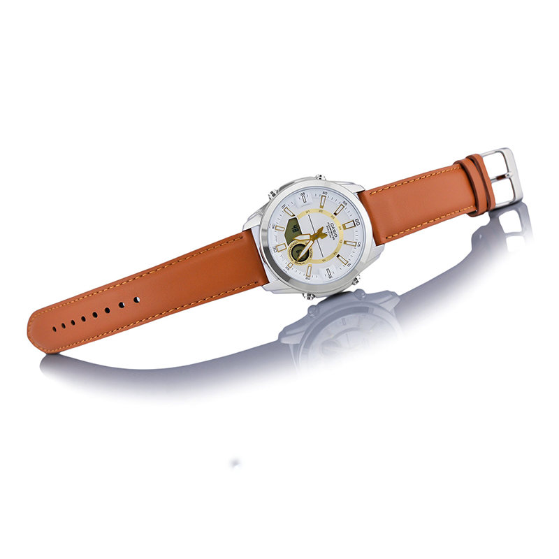 Casio Enticer Dual Time Multifunction Leather Belt Watch AMW-810L-5AVDF