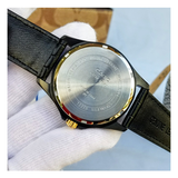 Casio Enticer Day Date Black Leather Belt Watch MTP-1384BL-1AVDF