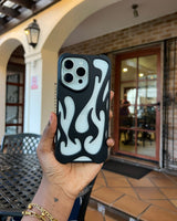 Hollow Flame Cut-Out iPhone Case – Shockproof Stylish Cover