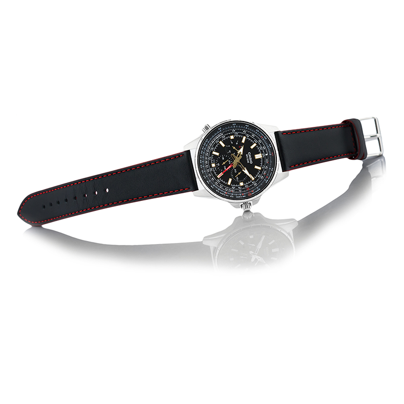 Casio Enticer Sweep Second Leather Belt Watch MTP-SW320L-1AVDF