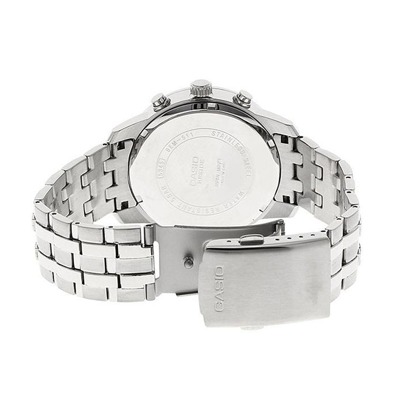 Casio Beside Chronograph Stainless Steel Chain Watch BEM-511D-7AVDF