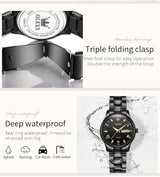 OLEVS 5563 Two-Tone Stainless Steel Analog Watch – Water Resistant