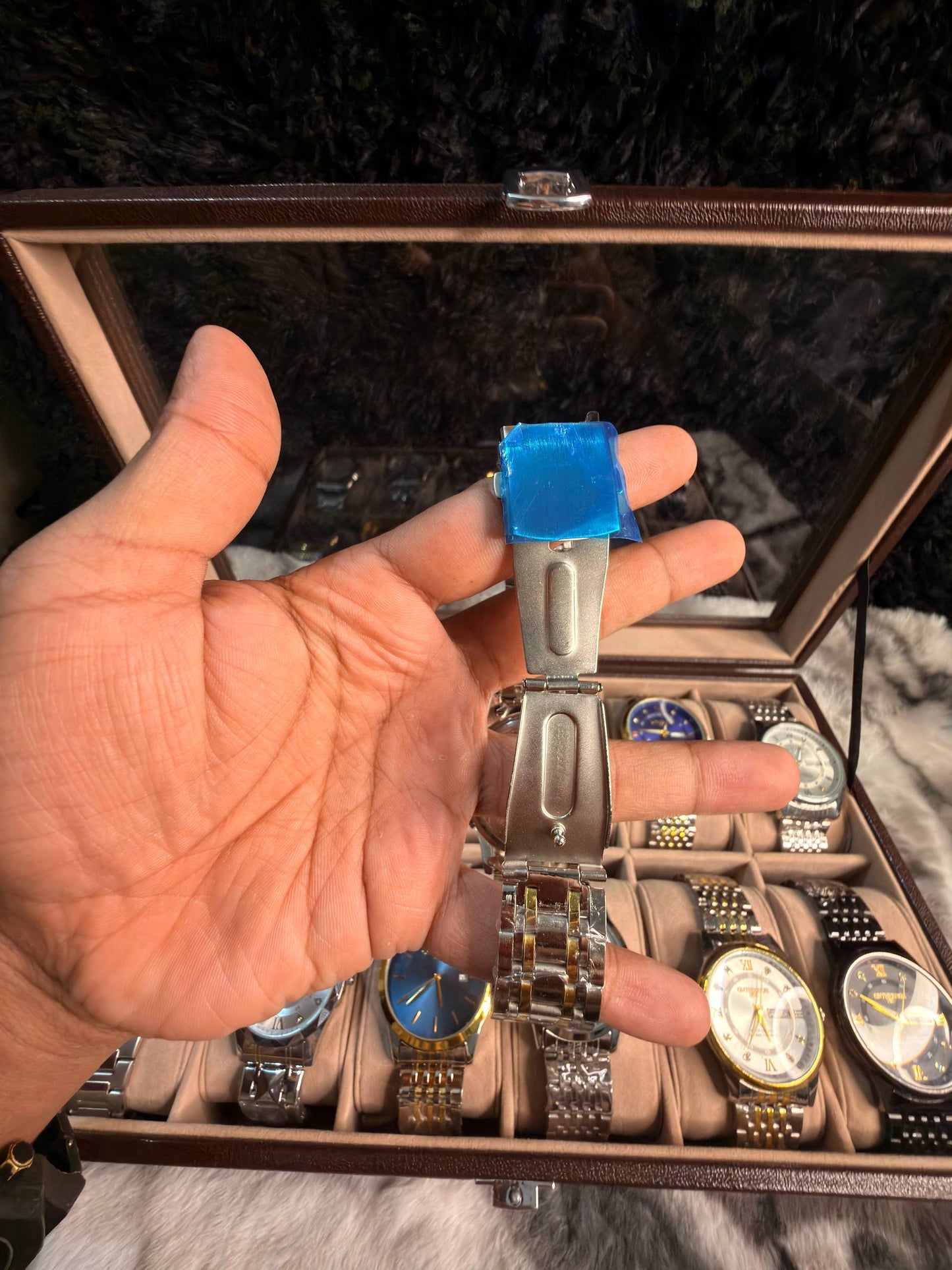 BINBOND B1236 Classic Quartz Luminous Watch – Stainless Steel, Moon Phase, 3BAR Water Resistant