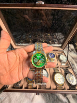 BINBOND B1236 Classic Quartz Luminous Watch – Stainless Steel, Moon Phase, 3BAR Water Resistant