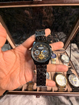 BINBOND B1236 Classic Quartz Luminous Watch – Stainless Steel, Moon Phase, 3BAR Water Resistant