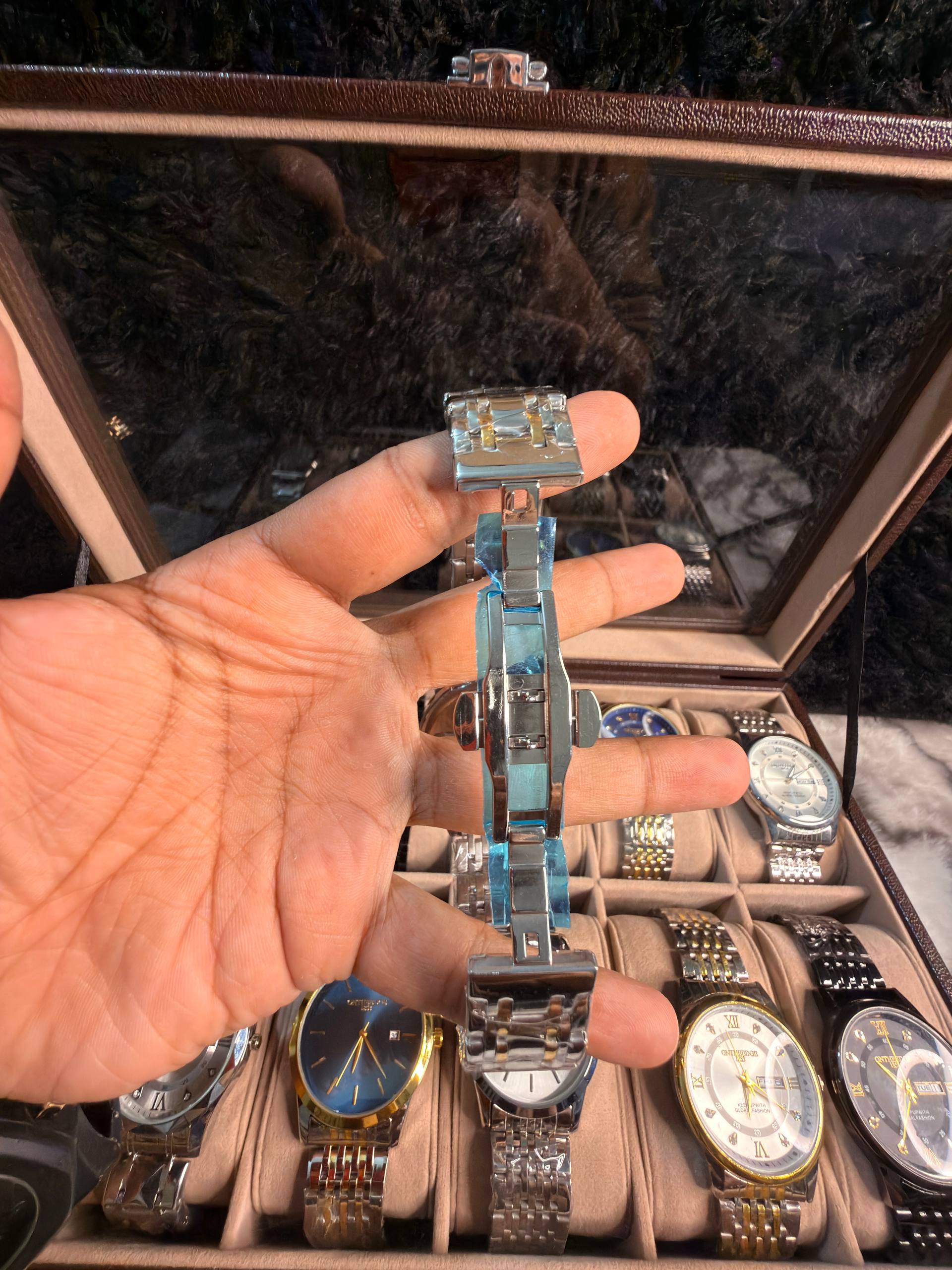 AILIFEIDA Luxury Fashion Watch – Stainless Steel, Full Calendar, 3BAR Water Resistant