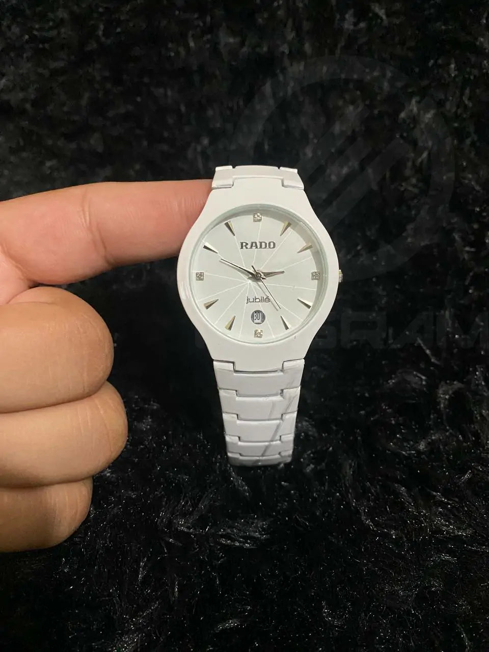 RADO White Stainless Steel Quartz Unisex Watch with Date