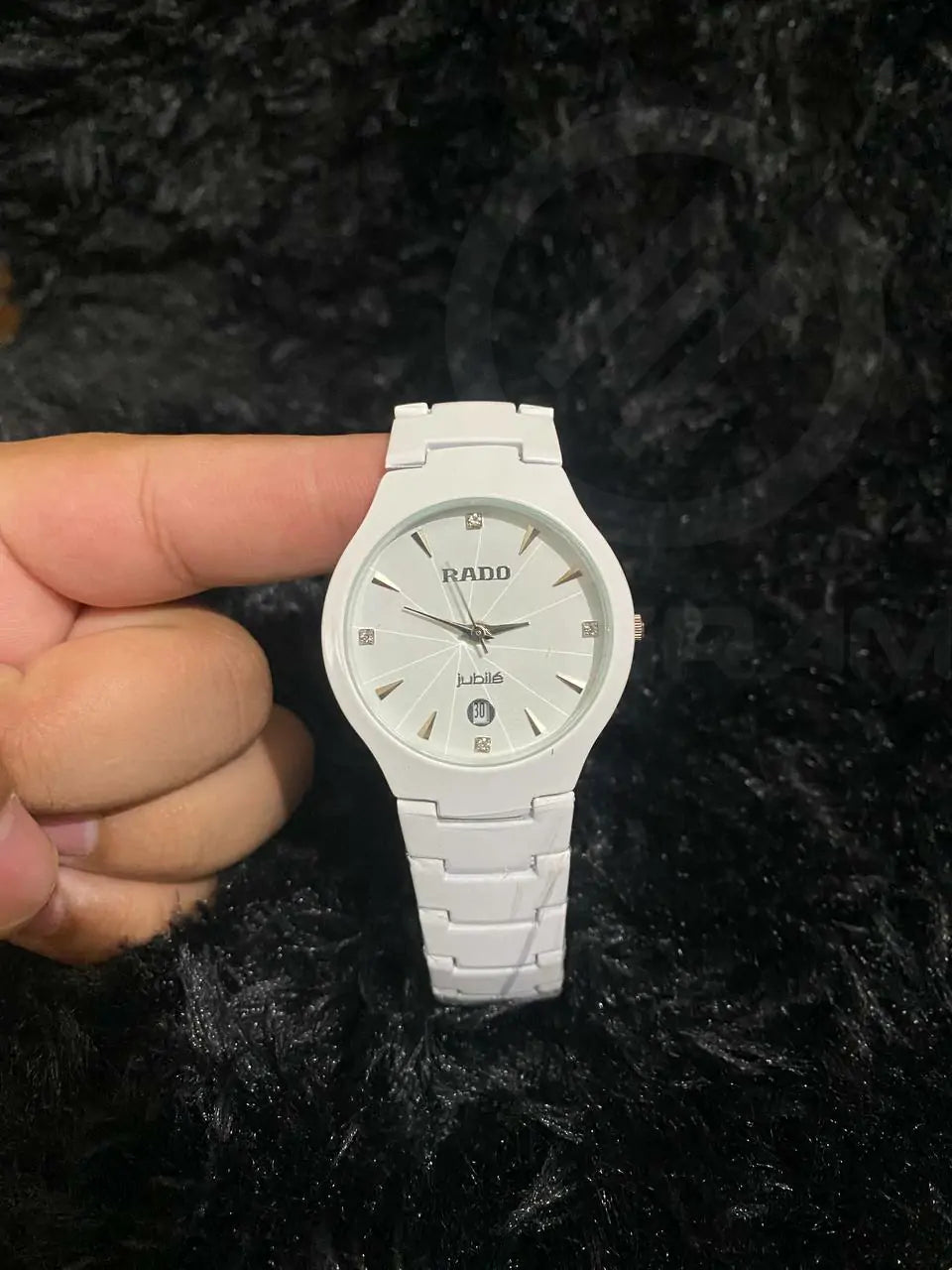 RADO White Stainless Steel Quartz Unisex Watch with Date