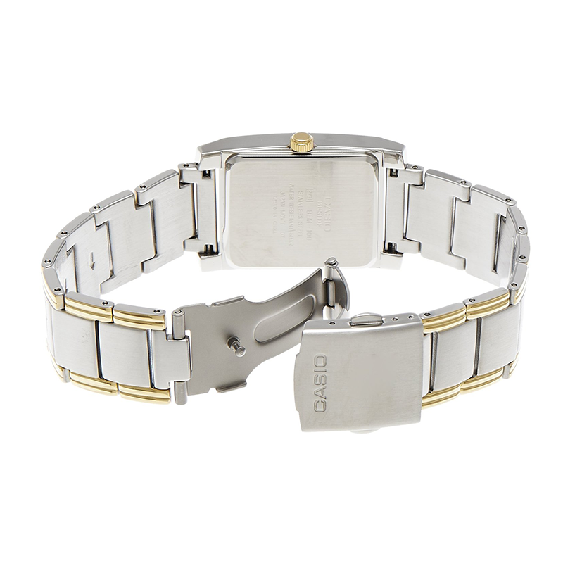 Casio Beside Date Stainless Steel Two Tone Chain Watch BEM-100SG-7AVDF