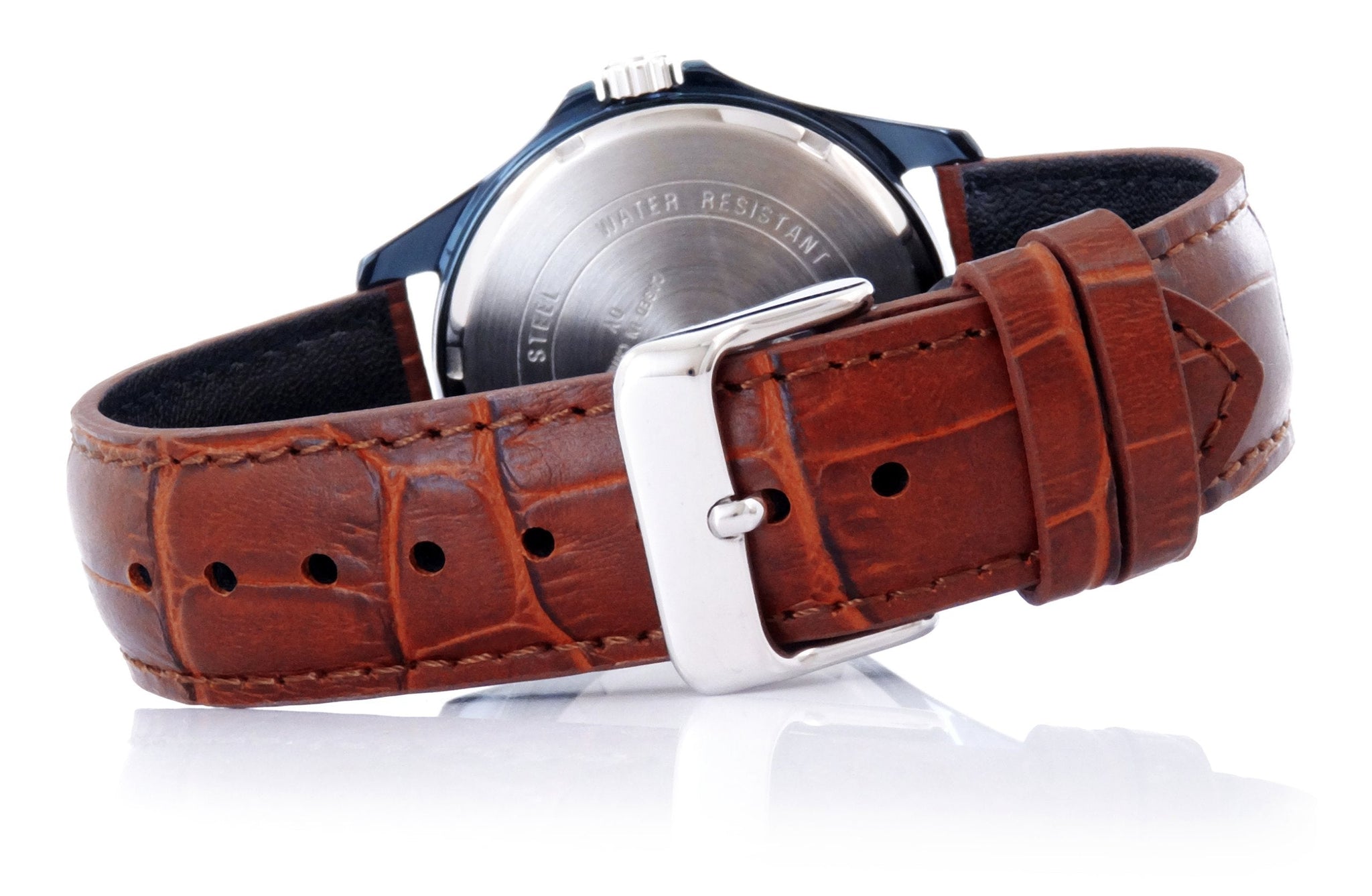 Casio Enticer Day Date Blue Leather Belt Watch MTP-1384BUL-5AVDF