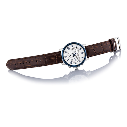 Casio Beside Chronograph Date Leather Belt Watch BEM-520BUL-7A3VDF