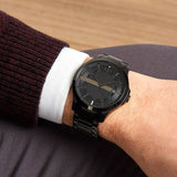 Armani Exchange Hampton Date Stainless Steel Black Chain Watch AX2104