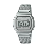WW1915 Casio Vintage Illuminator Stainless Steel Silver Mesh Chain Watch A1000MA-7DF Casio
