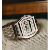 WW1915 Casio Vintage Illuminator Stainless Steel Silver Mesh Chain Watch A1000MA-7DF Casio