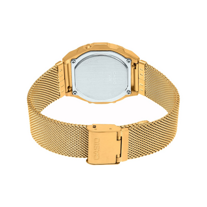 Casio Vintage Illuminator Stainless Steel Golden Mesh Chain Watch A1000MG-9EF