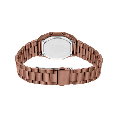 Casio Vintage Illuminator Stainless Steel Rose Gold Chain Watch A1000RG-5EF