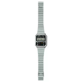 Casio Vintage Digital Silver Chain Watch A100WE-1ADF