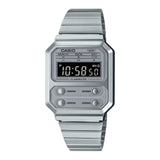 Casio Vintage Digital Silver Chain Watch A100WE-7BDF