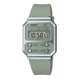 Casio Vintage Digital Silver Resin Belt Watch A100WEF-3ADF