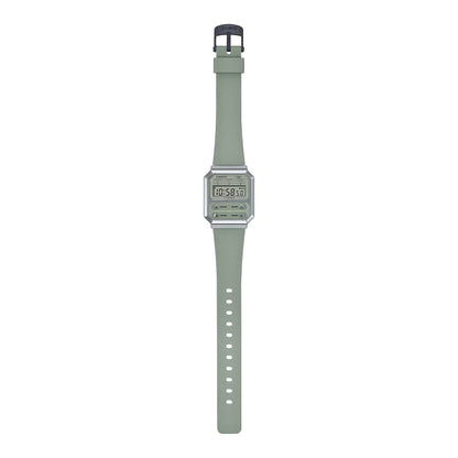 Casio Vintage Digital Silver Resin Belt Watch A100WEF-3ADF