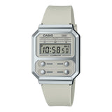 Casio Vintage Digital Silver Resin Belt Watch A100WEF-8ADF