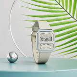 Casio Vintage Digital Silver Resin Belt Watch A100WEF-8ADF