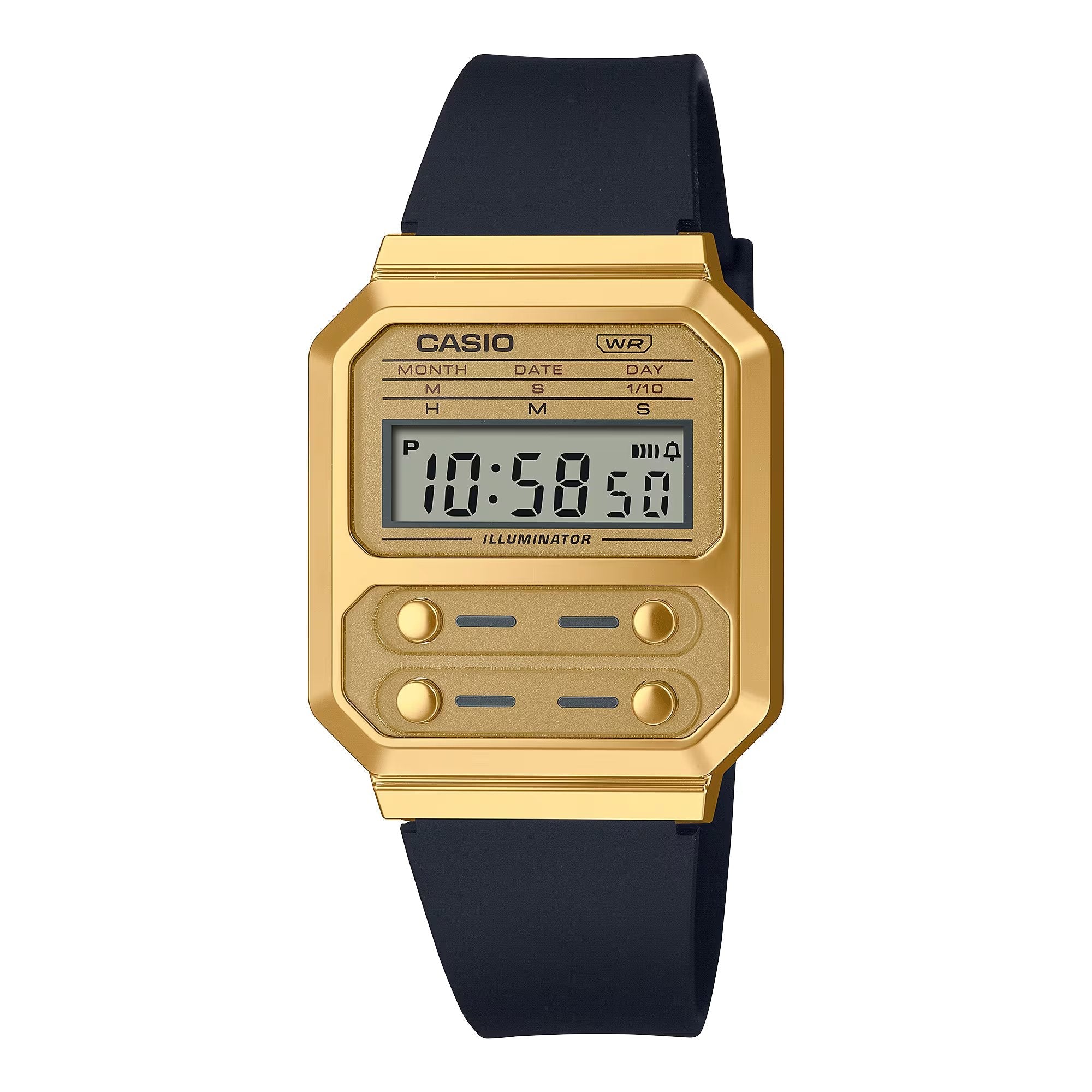 Casio Vintage Digital Golden Resin Belt Watch A100WEFG-9ADF