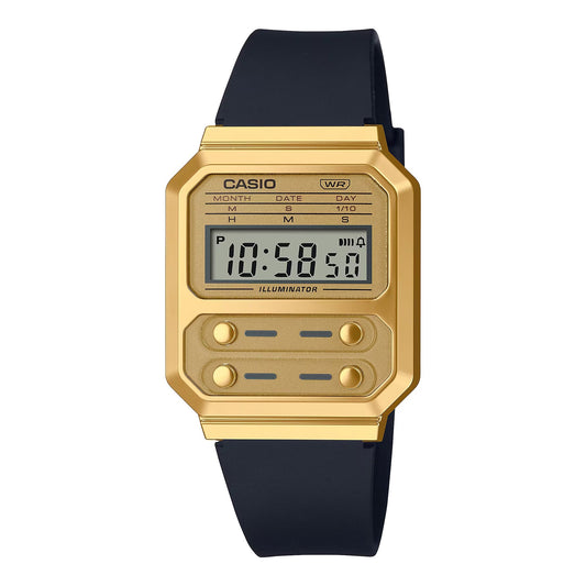 Casio Vintage Digital Golden Resin Belt Watch A100WEFG-9ADF