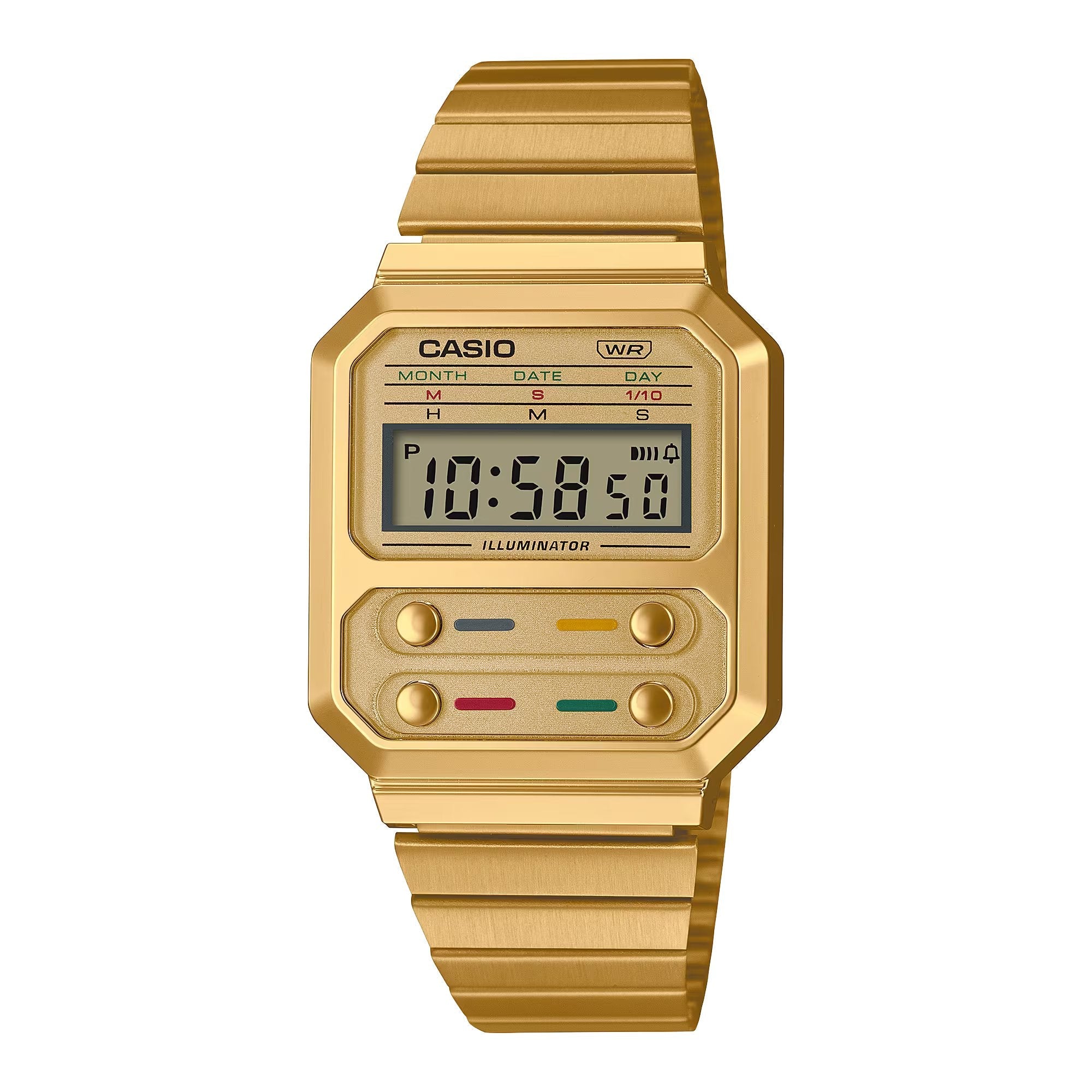 Casio Vintage Digital Golden Chain Watch A100WEG-9ADF