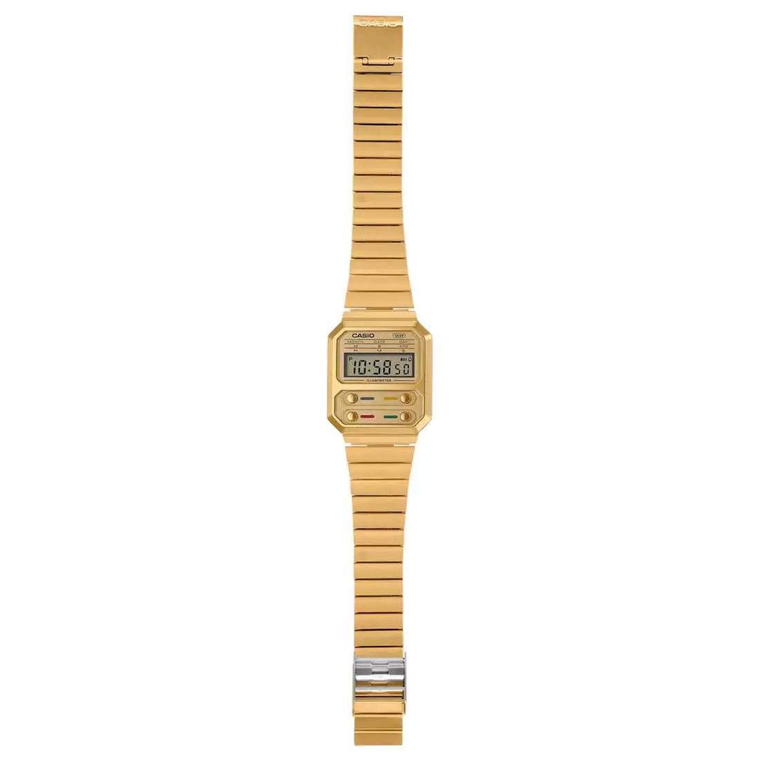 Casio Vintage Digital Golden Chain Watch A100WEG-9ADF