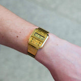 Casio Vintage Digital Golden Chain Watch A100WEG-9ADF