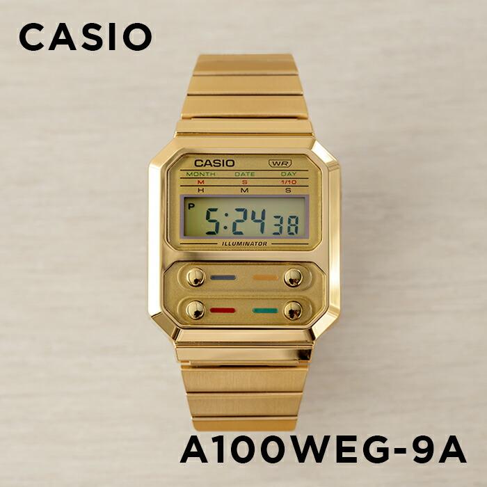 Casio Vintage Digital Golden Chain Watch A100WEG-9ADF