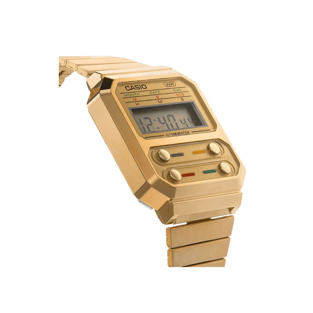 Casio Vintage Digital Golden Chain Watch A100WEG-9ADF
