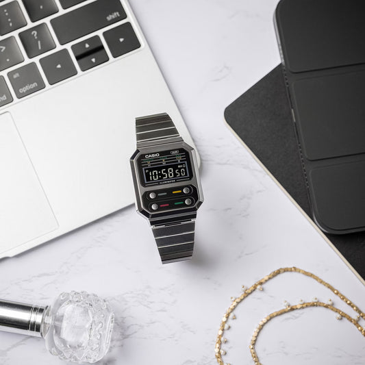 Casio Vintage Digital Black Chain Watch A100WEGG-1ADF