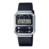 Casio Vintage Digital Silver Leather Belt Watch A100WEL-1ADF
