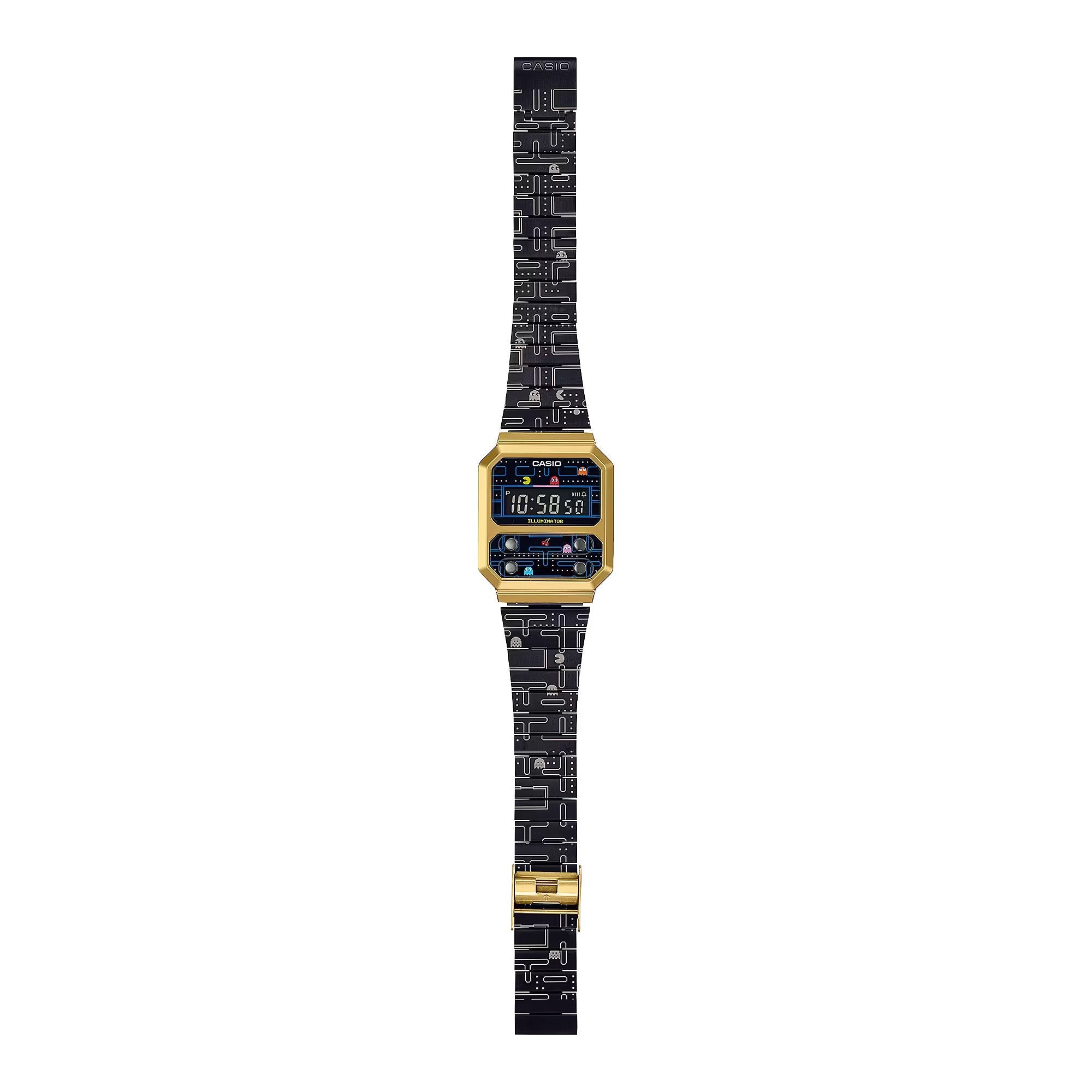 Casio Vintage Digital PAC-MAN Edition Chain Watch A100WEPC-1BDR