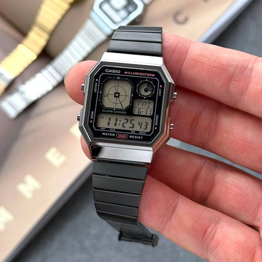 Casio Vintage World Time Digital Chain Watch A130WEGG-1ADF