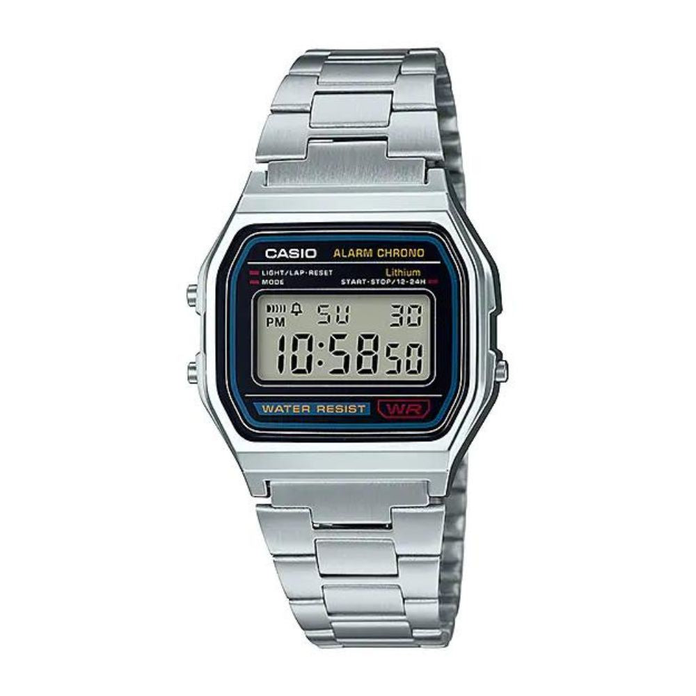 Casio A158WA-1DF Vintage Digital Chain Watch