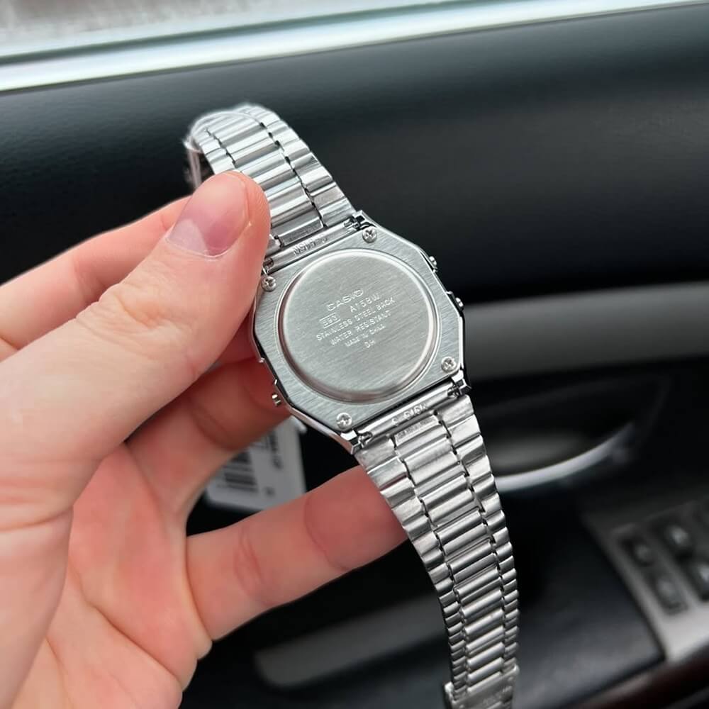 Casio A158WA-1DF Vintage Digital Chain Watch