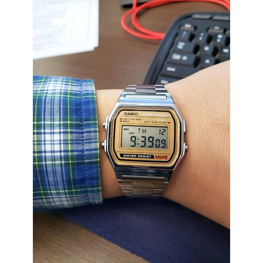 Casio Vintage Digital Chain Watch A158WEA-9CF