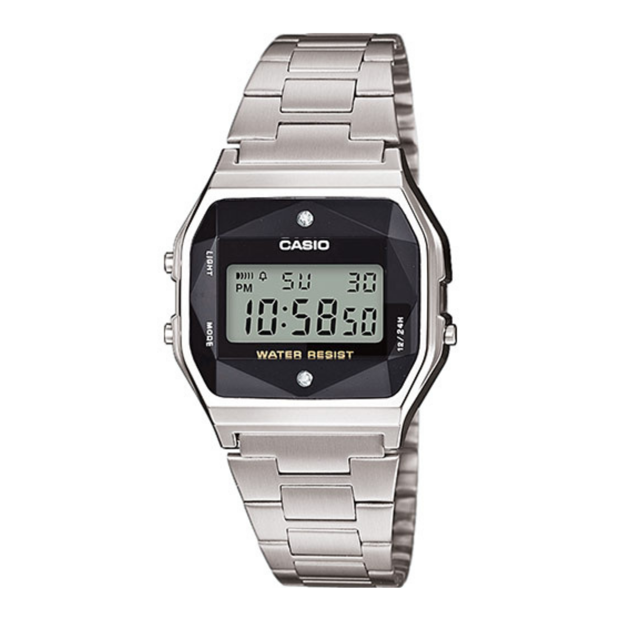 Casio Vintage Diamond Digital Chain Watch A158WEAD-1DF