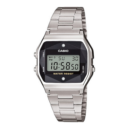 Casio Vintage Diamond Digital Chain Watch A158WEAD-1DF