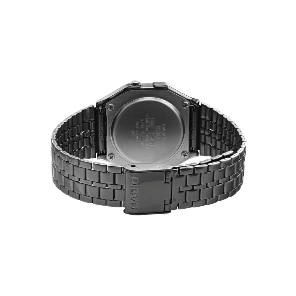 Casio Vintage Digital Gunmetal Chain Watch A158WETB-1ADF