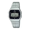 Casio Vintage Digital Watch - A159WAD-1DF, Silver Stainless Steel Band, Diamond Accent