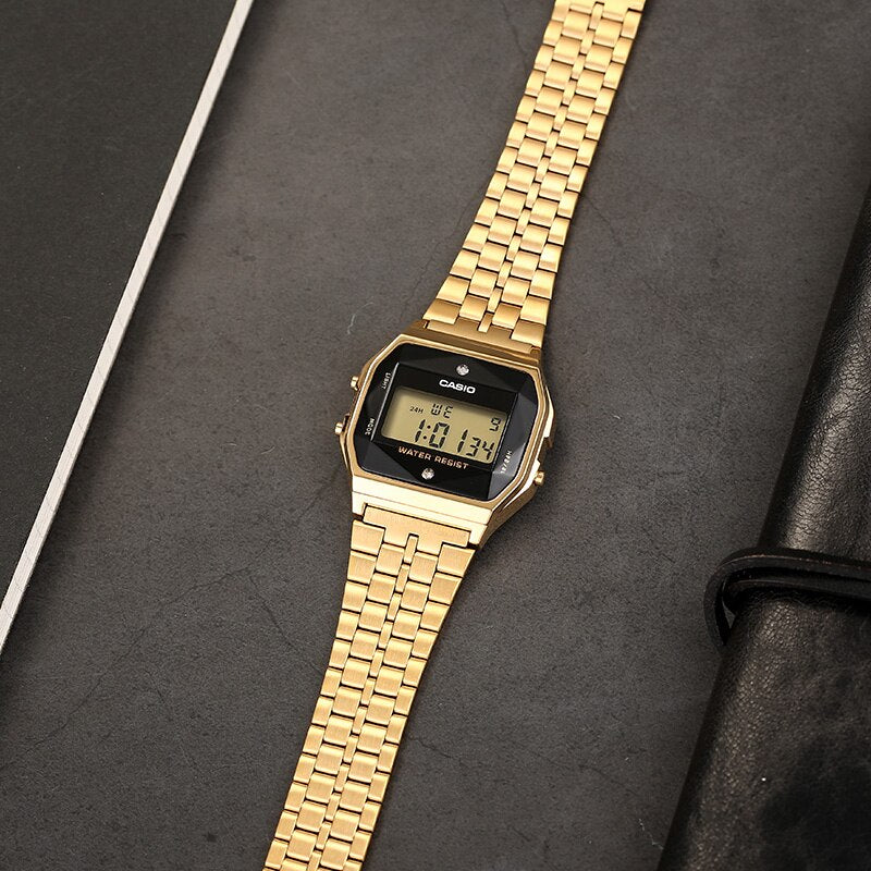 Casio A159WGED-1DF Vintage Diamond Digital Chain Watch