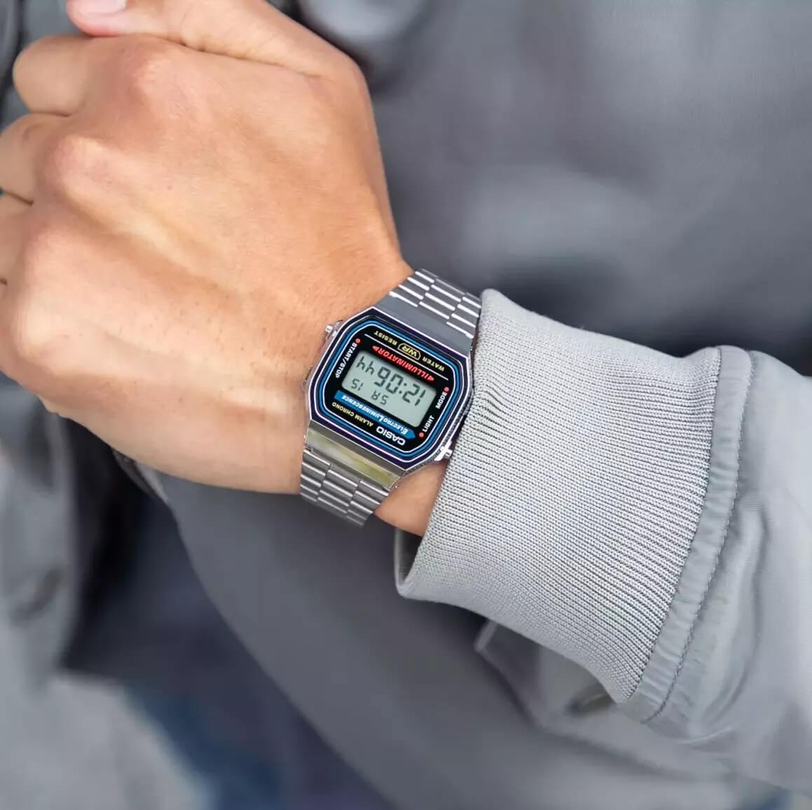 Casio Vintage Illuminator Digital Chain Watch A168WA-1WDF - NAGRAM