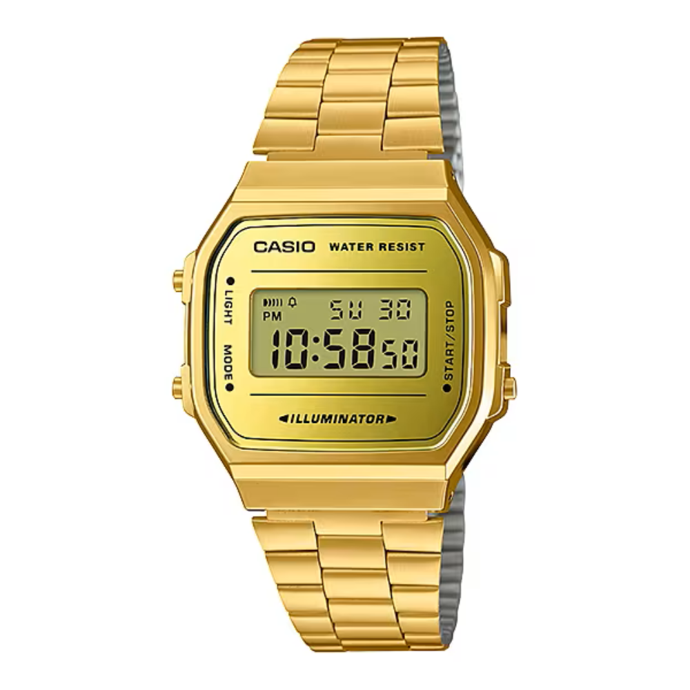 Casio Vintage Illuminator Digital Chain Watch A168WEGM-9DF