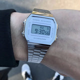 Casio A168WEM-7DF Premium Quality Vintage Digital Watch – Illuminator Backlight, Stainless Steel Band | Limited Stock