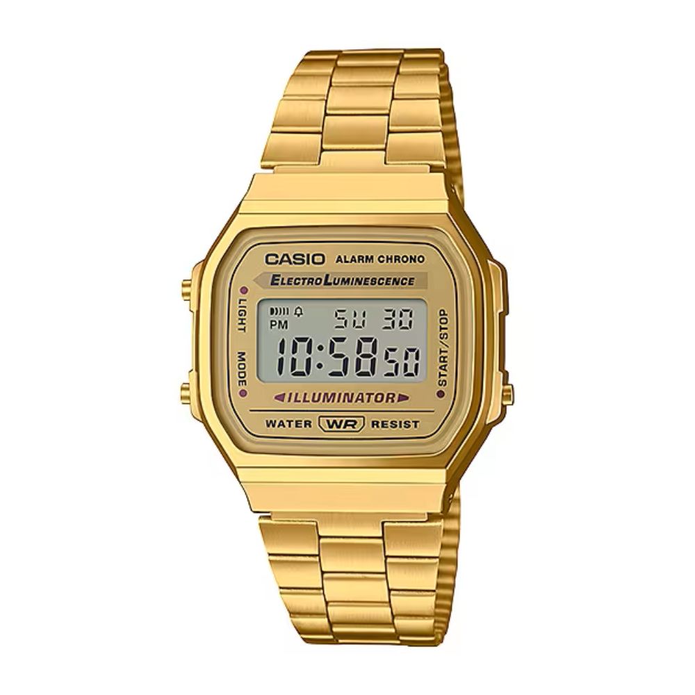 Casio Vintage Illuminator Digital Chain Watch A168WG-9WDF