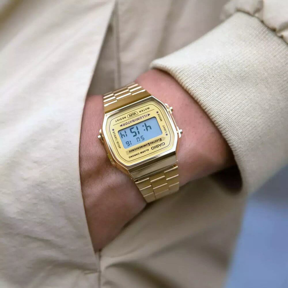 Casio Vintage Illuminator Digital Chain Watch A168WG-9WDF NAGRAM